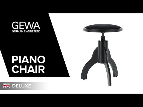 GEWA pianostol Deluxe - Svart högglans