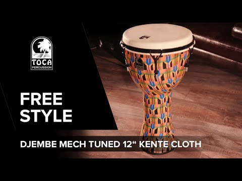 Toca Djembe Freestyle mekaniskt stämd - svart mamba (SFDMX-12BM)