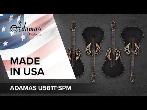Adamas E-akustiska Gitarrer ADAMAS U581T-FM Mid-Depth Non-Cutaway - svart satin koppar metal flake (U581T-FM-G)