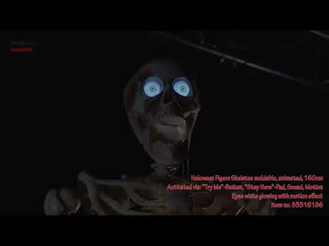 Halloweenfigur skelett, formbart, animerat, 160 cm
