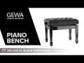 GEWA pianopall Deluxe XL svart högglans - svart överdrag