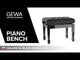 GEWA pianopall Deluxe XL svart högglans - svart överdrag