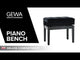 GEWA pianobänk Deluxe med förvaringsfack - Valnöt matt