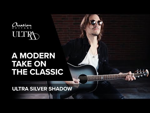 Ovation E-akustisk Gitarrer Pro Series Ultra mellandjup utan cutaway - Silverskugga (1516SSM-G)