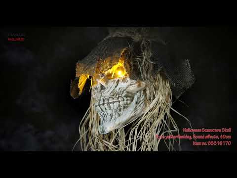 Halloween fugleskræmsel med kranie, 70 cm