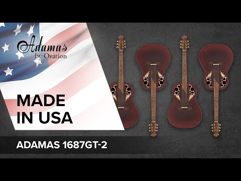 Adamas E-akustiska Gitarrer 1687GT Deep Non-Cutaway - omvänd röd burst (1687GT-2-G)