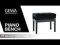 GEWA pianobänk Deluxe med förvaringsfack - Vit matt