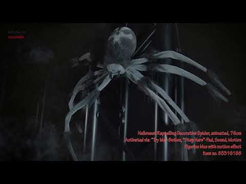 Halloween nedfirande spindel, animerad, 60 cm