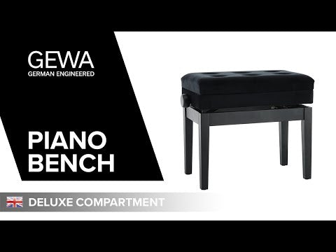 GEWA pianobänk Deluxe med förvaringsfack - Rosewood matt