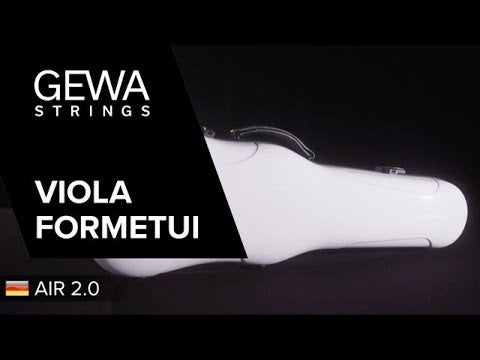 GEWA Viola-formad väska Air 2.0 - Svart högblank (med sidhandtag)