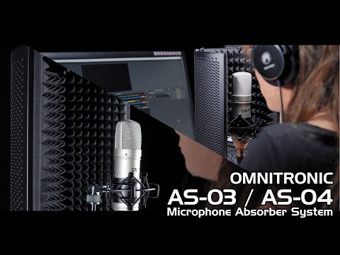 OMNITRONIC AS-04 Desk Microphone Absorber System, hopfällbart inkl. stativ
