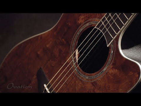 Ovation E-akustisk Gitarrer Celebrity Standard Plus Mid Cutaway - Nutmeg Burled Maple (CS24P-NBM-G)