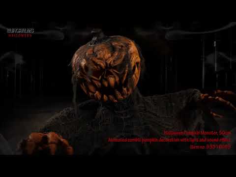 Halloween græskarmonster fra jorden, animeret, 50 cm