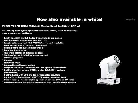EUROLITE LED TMH-H90 Hybrid Movingheads Spot/Wash COB wh