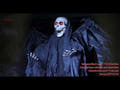 Halloween sort engel, animeret, 175 cm