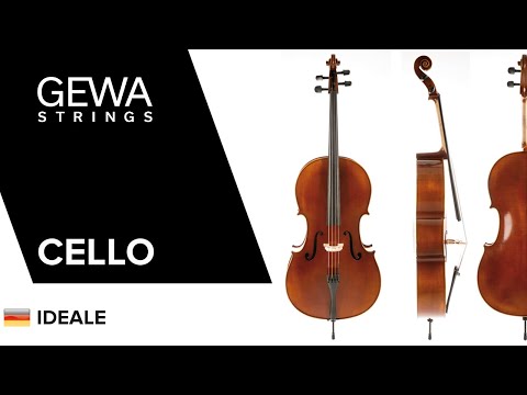 GEWA Cellos Ideale - 1/2 (Spelklar inkl. fodral, Massaranduba-stråke, Larsen Aurora-strängar, transportsäkrad)