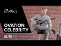 Ovation E-akustisk Gitarrer Celebrity Elite Mid Cutaway - Omvänd blå burst (CE44-RBB-G)