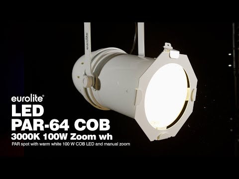 EUROLITE LED PAR-64 COB 3000K 100W Zoom vit