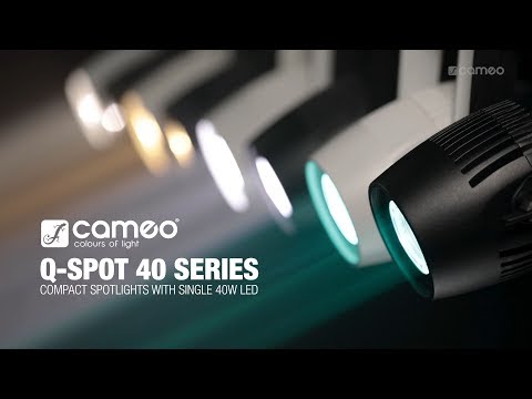 Cameo Q-SPOT 40 TW - Kompakt spot med 40 W justerbar vit LED, utförd i svart