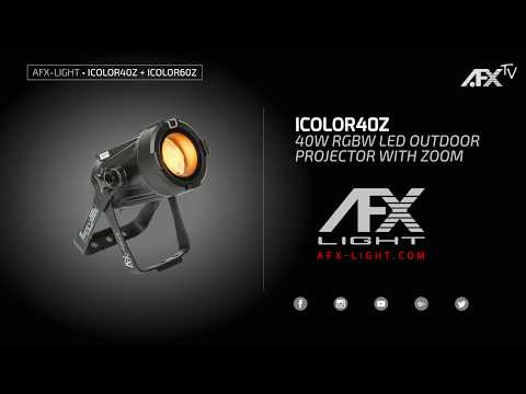 RGBW LED utomhusprojektor med Zoom (40W)