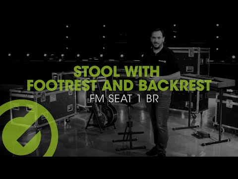 Gravity FM SEAT1 BR - Höjdjusterbar pall med fot- och ryggstöd