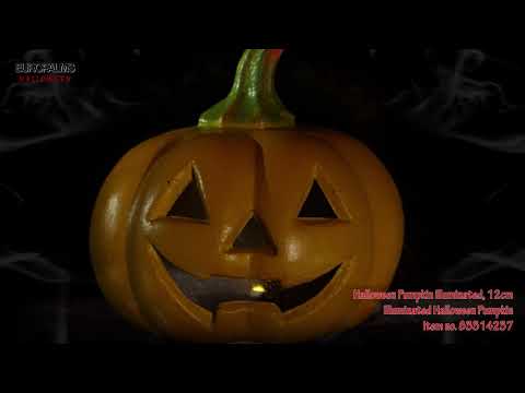 Halloween pumpa med LED 12cm 
