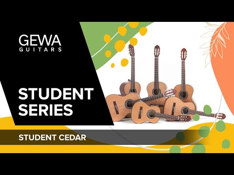GEWA klassisk gitarr Student Cedar - 4/4-storlek för vänsterhänta