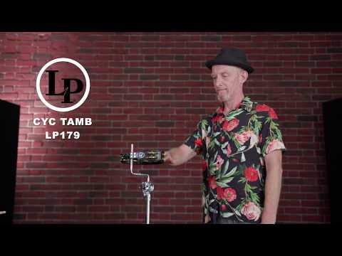 Latin Percussion tamburin Cyclops monterbar - prickad mässing, svart (LP179)