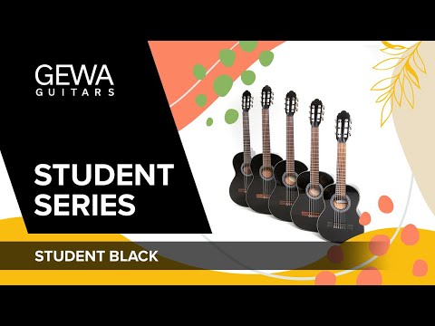 GEWA klassisk gitarr Student svart - 4/4-storlek svart