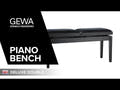 GEWA pianobänk Deluxe Double - svart högblank
