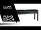 GEWA pianobänk Deluxe Double - svart högblank