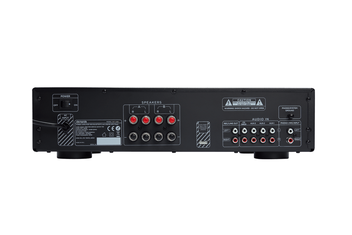 AIWA AMT-130 Förstärkare Svart – 120W, Bluetooth & Phono