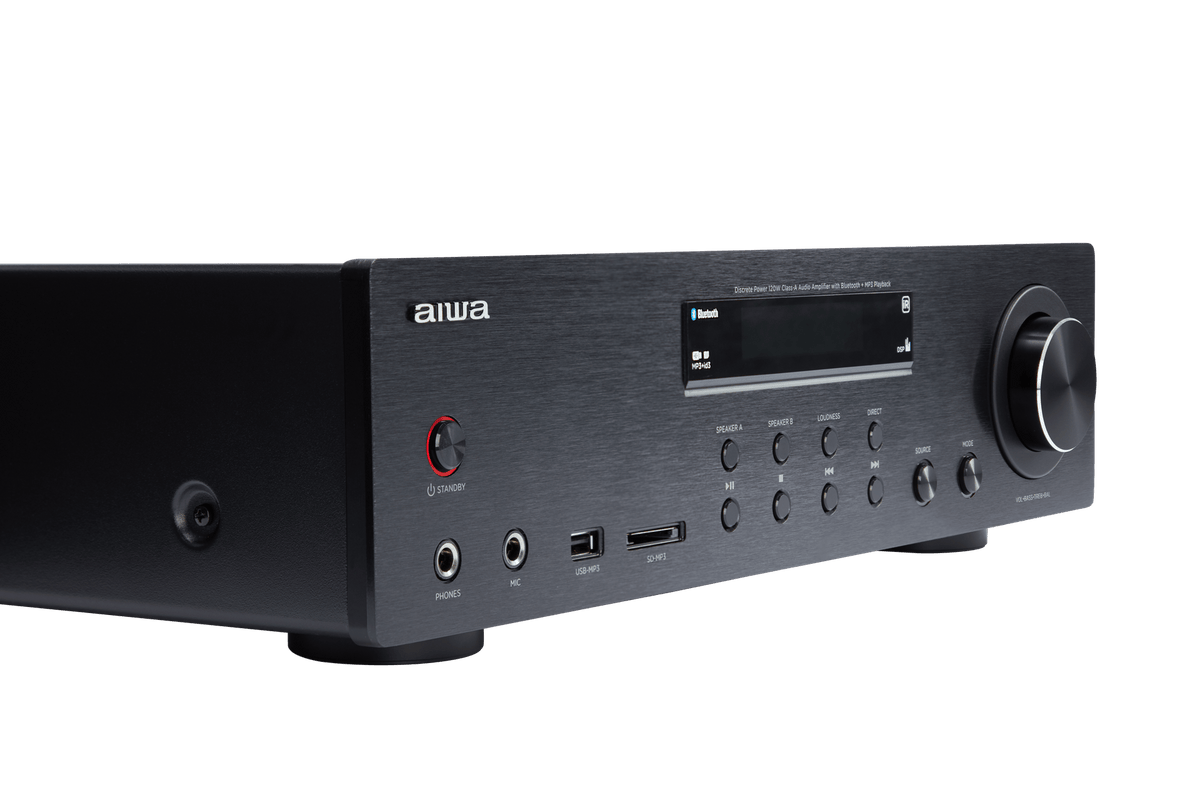 AIWA AMT-130 Förstärkare Svart – 120W, Bluetooth & Phono