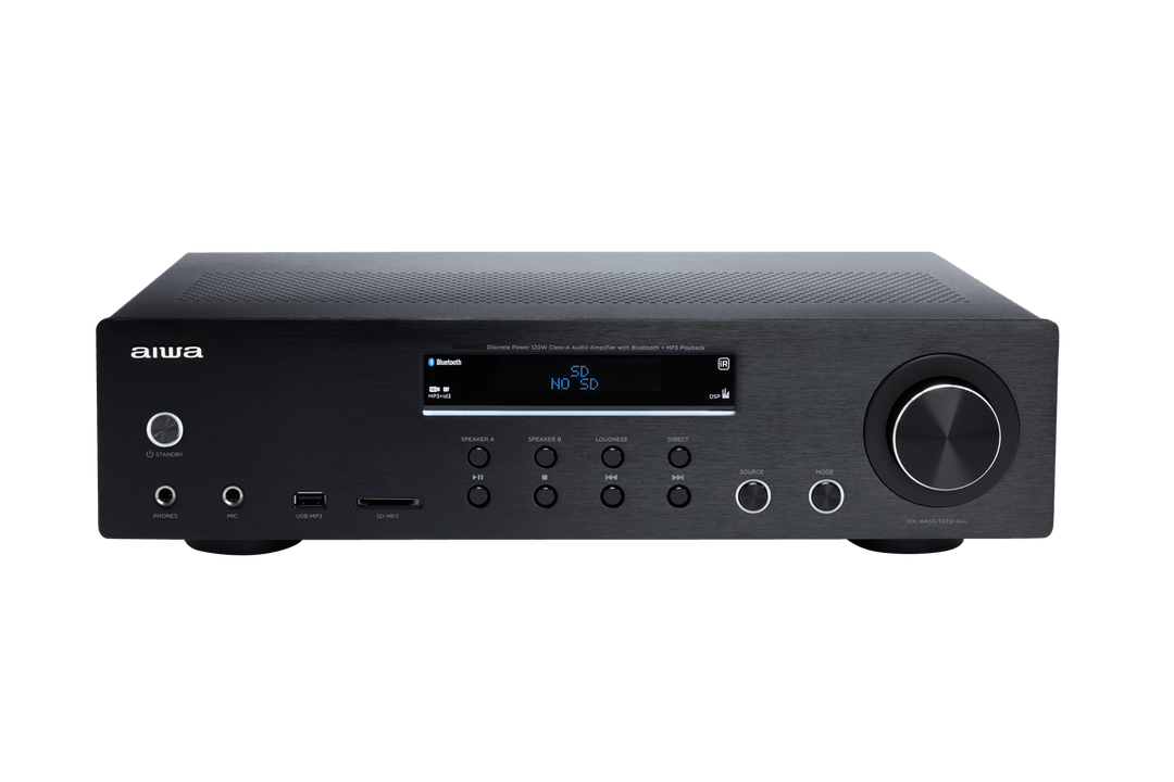AIWA AMT-130 Förstärkare Svart – 120W, Bluetooth & Phono