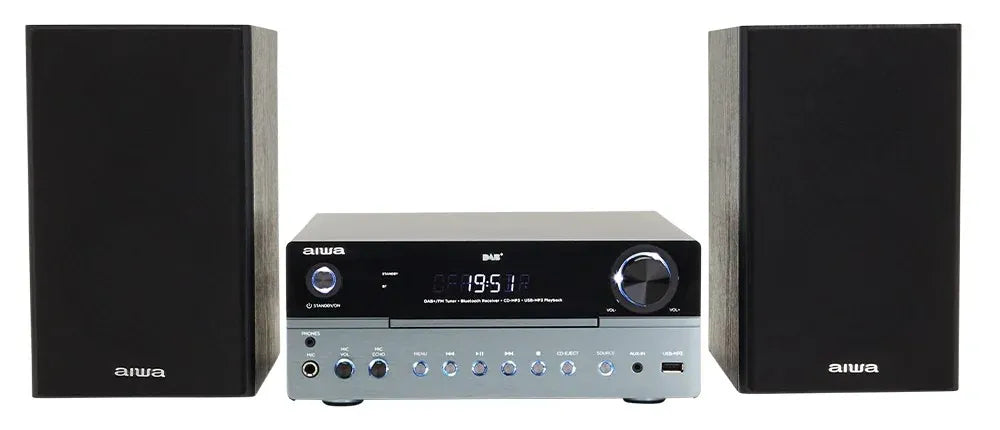 AIWA MCBT-750 Micro Hi-Fi-anläggning 50 W med Bluetooth, DAB+, CD och USB