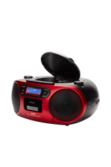 AIWA RC-300 Boombox med CD, Kassette, DAB+, Bluetooth og USB, rød