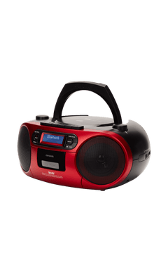 AIWA RC-300 Boombox med CD, Kassette, DAB+, Bluetooth og USB, rød