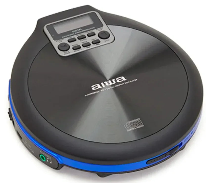AIWA PCP-850 Bærbar CD-afspiller – MP3 & Anti-Shock, blå