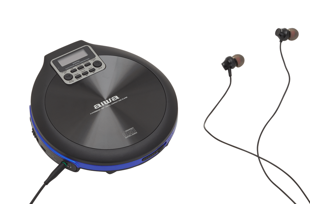 AIWA PCP-850 Bærbar CD-afspiller – MP3 & Anti-Shock, blå