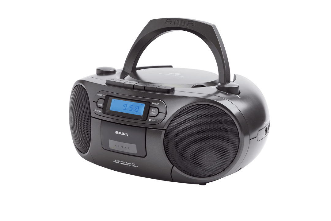 AIWA RC-250 Boombox – CD, kassett, Bluetooth och FM, svart