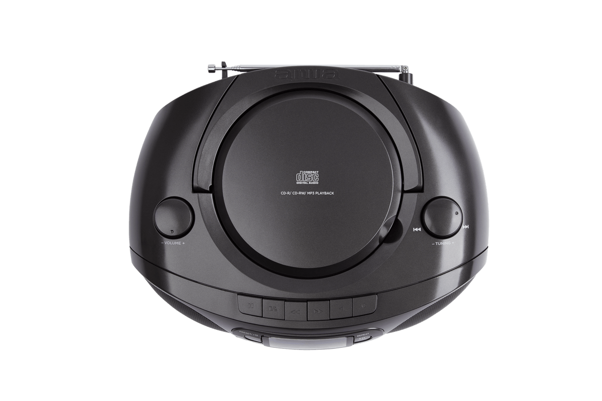 AIWA RC-250 Boombox – CD, kassett, Bluetooth och FM, svart