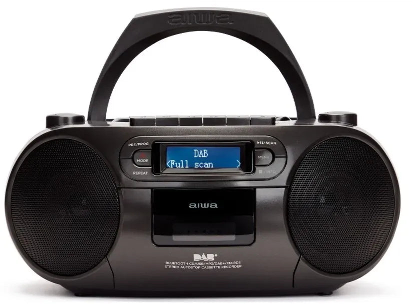 AIWA RC-300 Boombox med CD, Kassette, DAB+, Bluetooth og USB, Sort