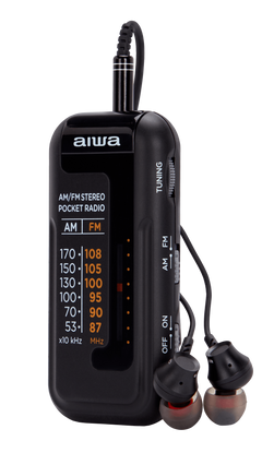 Aiwa RM-10BK bärbar radio, Svart