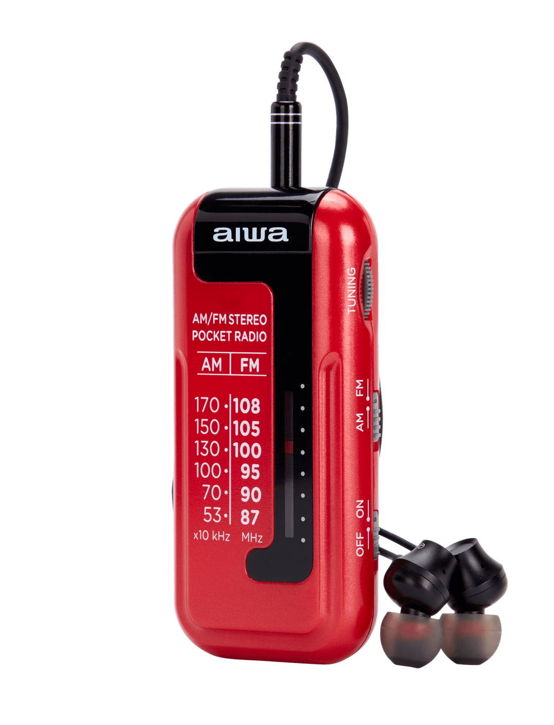 Aiwa RM-10RD bärbar radio, Röd