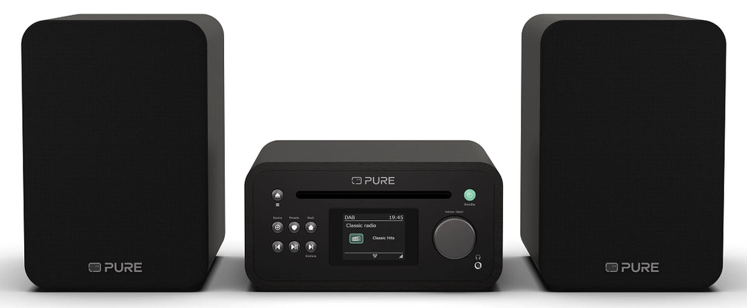Pure Classic Stereo Mini Hi-Fi-system – DAB+, CD, Bluetooth, 40W, svart