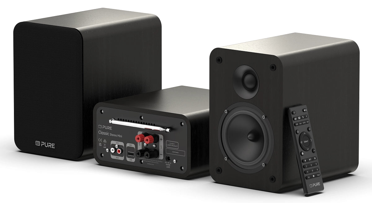 Pure Classic Stereo Mini Hi-Fi-system – DAB+, CD, Bluetooth, 40W, svart