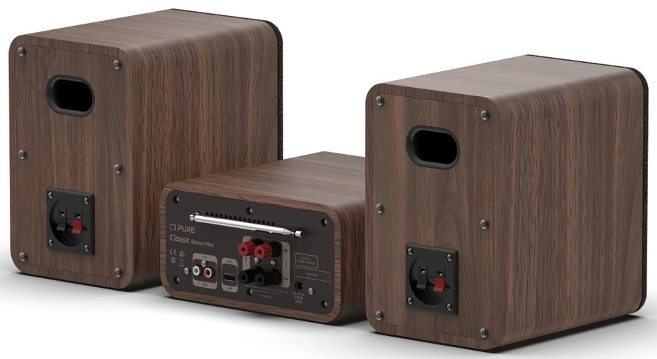 Pure Classic Stereo Mini Hi-Fi-system – DAB+, CD, Bluetooth, 40W, valnöt