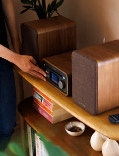 Pure Classic Stereo Mini Hi-Fi-system – DAB+, CD, Bluetooth, 40W, valnöt