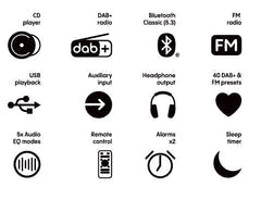 Pure Classic Stereo Mini Hi-Fi-system – DAB+, CD, Bluetooth, 40W, valnöt