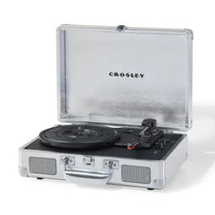 Crosley Cruiser Plus Skivspelare Tvåvägs Bluetooth (Silver)